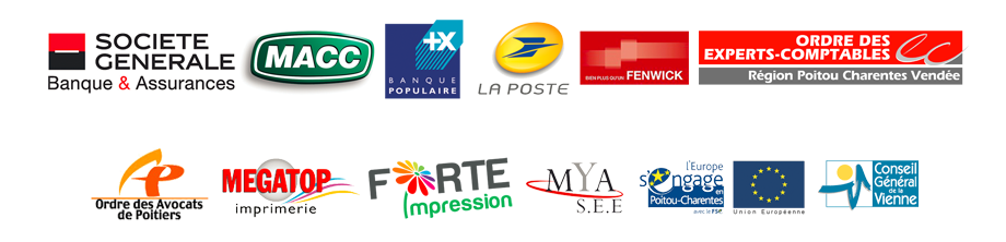 Société Générale, MACC, Banque Populaire, La Poste, Fenwick, Ordre Experts-Comptables, Ordre des avocats, Megatop, Forte Impression, MYA S.E.E, L'Europe, Conseil Général Vienne